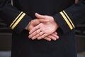 Naval recruit hands.