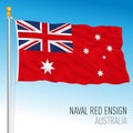 Naval Red Ensign flag, Australia, oceanian country