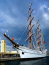 Naval Sailing Ship At The Docks Royalty Free Stock Photo