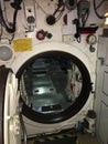 Naval submarine porthole entrance