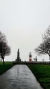 The Naval War Memorial at Plymouth, situated at the centre of The Hoe, looking towards Plymouth Sound