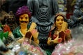 Musician couple, A display of dolls, Golu festival navaratri. Royalty Free Stock Photo