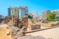 Navarinou Square with the remains of the palace of Galerius