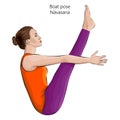 Navasana yoga pose.