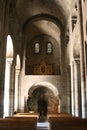 Nave - Basilica Notre-Dame - Orcival - France Royalty Free Stock Photo
