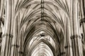 Nave and Ceiling at Bristol Cathedral Columns Impost and Keystone Royalty Free Stock Photo