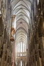 Nave of gothic Dom in Cologne Royalty Free Stock Photo