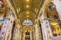 Nave Saint Peter`s Basilica Bernini Baldacchino Vatican Rome Italyy Royalty Free Stock Photo