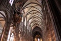 Nave of Strasbourg cathedral Royalty Free Stock Photo