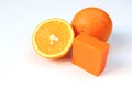 Navel orange soap Royalty Free Stock Photo