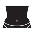 Navel of pierced vector icon.Black vector icon isolated on white background navel of pierced.