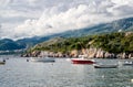 Naves in Bay Milocer regionis montenegro