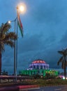 Navi Mumbai Municipal Corporation building In Rain Celebrating 73rd Independence Day