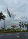 Navi Mumbai Municipal Corporation building In Rain Celebrating 73rd Independence Day