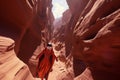 Navigate through a canyon where a formation of Royalty Free Stock Photo