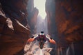 Navigate through a canyon where a formation of Royalty Free Stock Photo