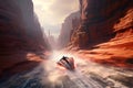 Navigate through a canyon where a formation of Royalty Free Stock Photo