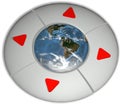 Navigate Earth Direction Environment Buttons Royalty Free Stock Photo