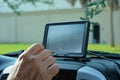 Navigate With Garmin GPS Royalty Free Stock Photo