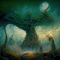 Willow Labyrinth of Shadows - AI Generative By Halloween ai