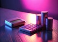 Navigating Business Tax Payments in LowLight Conditions A Practical Guide Featuring Coins Calculator and Tax Forms on a