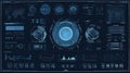 Navigating futuristic data with digital user interface dashboard Royalty Free Stock Photo