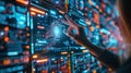 Navigating a Futuristic Interface with Interactive Data Visualizations