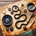 Navigating History: Artifacts and Cartography Royalty Free Stock Photo
