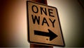 Navigating the Path of The One Way Sign Royalty Free Stock Photo