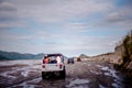 Navigating the rough terrain on the way to Mt. Pinatubo crater l