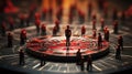 Navigating Success: Red Dartboard and Black Arrow Illustrate Customer Focus