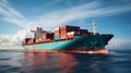 Navigating Trade: Container Vessel in Global Maritime Freight Transportation. Generative ai