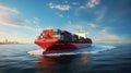 Navigating Trade: Container Vessel in Global Maritime Freight Transportation. Generative ai