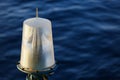 Navigation aid on the platform in offshore, Signal in marine, Light to show subject in the sea on night Royalty Free Stock Photo