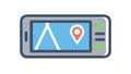Navigation App on Smartphone for GPS Guidance, vector design Generative AI Royalty Free Stock Photo