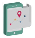 Navigation app vector icon which can easily modify or edit