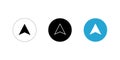 Navigation Arrow, Navigate, Navigator Icon Vector Set Collection Royalty Free Stock Photo