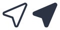 Navigation arrow simple icons set designed in filled and stroke style Royalty Free Stock Photo