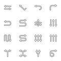 Navigation arrows vector icons set