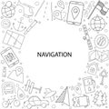 Navigation background from line icon