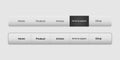 Navigation bar templates with black hover button. Royalty Free Stock Photo