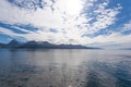 Navigation on Beagle channel, beautiful Argentina landscape Royalty Free Stock Photo