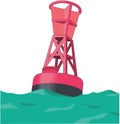 Navigation Buoy Vector Illustration Royalty Free Stock Photo