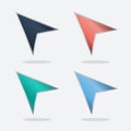 Navigation colored arrows set