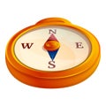 Navigation compass icon, cartoon style Royalty Free Stock Photo