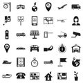 Navigation complex icons set, simple style Royalty Free Stock Photo