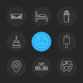 navigation , connectivity , network , graph , eps icons set vector