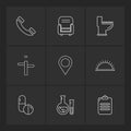 navigation , connectivity , network , graph , eps icons set vector