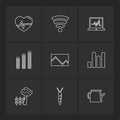 navigation , connectivity , network , graph , eps icons set vector