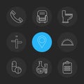 navigation , connectivity , network , graph , eps icons set vector